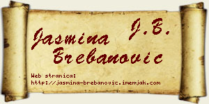 Jasmina Brebanović vizit kartica